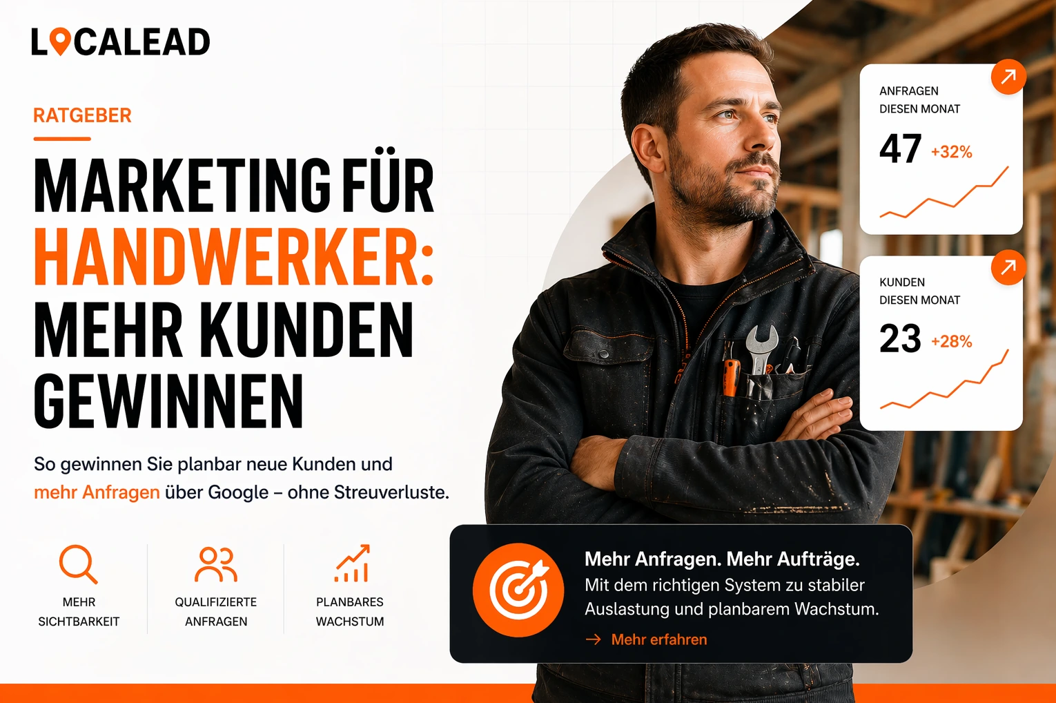 Marketing für Handwerker: Handwerksbetrieb mit planbarer Auslastung durch strukturiertes Online-Marketing